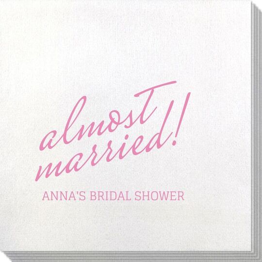 Expressive Script Almost Married Bamboo Luxe Napkins